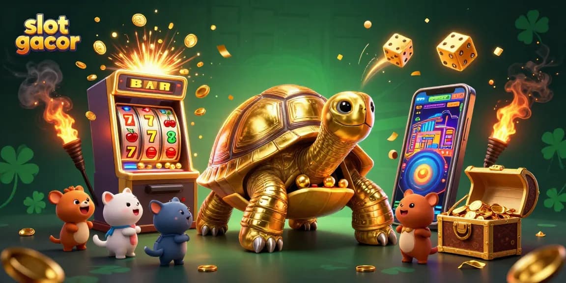 Experience the thrill of slot gacor as golden tortoises and animated symbols bring excitement to your game!