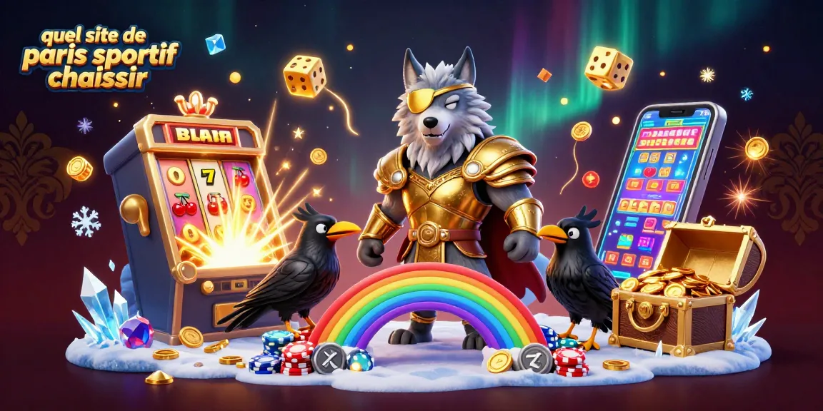 Immergez-vous dans le monde du jeu avec "quel site de paris sportif choisir" à travers une illustration captivante de personnages mythologiques et des éléments de casino.