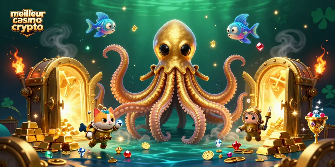 Le meilleur casino crypto révèle un trésor sous-marin, offrant une expérience de jeu unique avec un kraken et un chat plongeur.
