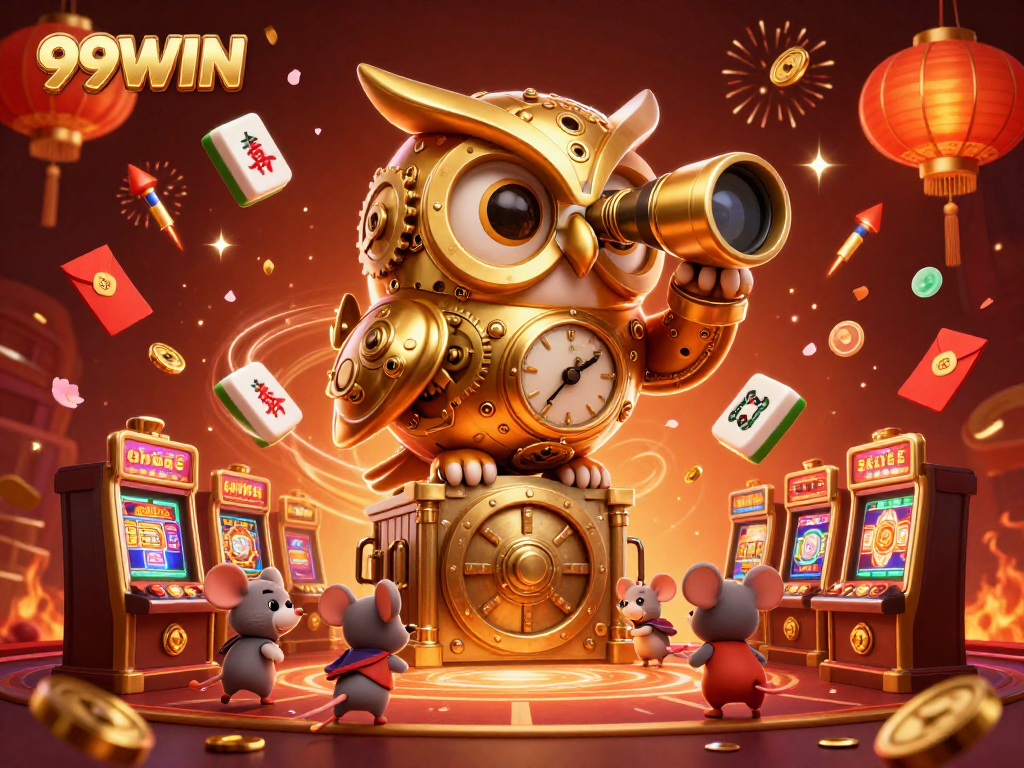 Catch the excitement of 99WIN with this vibrant illustration of a casino scene filled with fortune and fun!