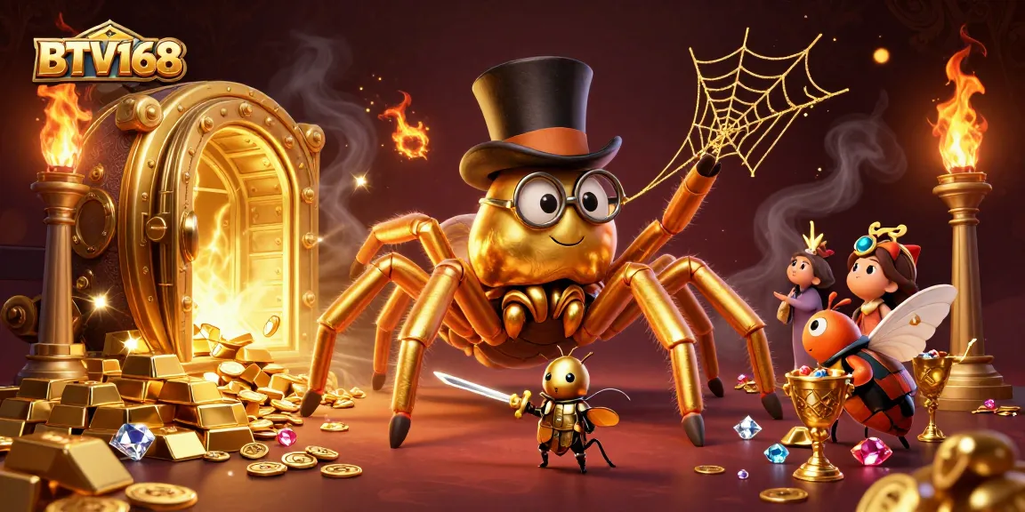BTV168 unleashes a vibrant casino adventure with golden treasures and whimsical characters