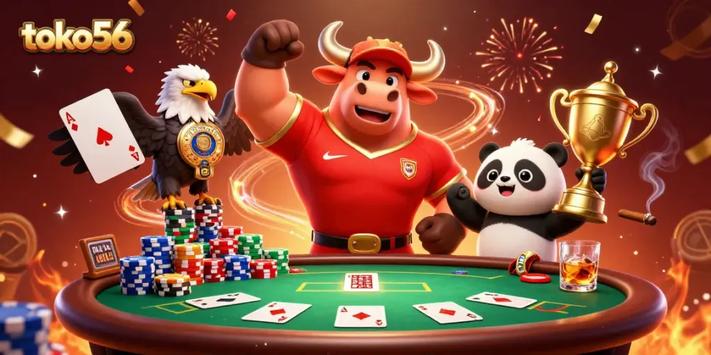 Menang besar di toko56 dengan tokoh kasino yang meriah dan permainan poker yang menarik.