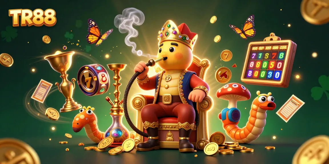 Experience the thrill of TR88 with captivating slot games symbols and vibrant casino elements.