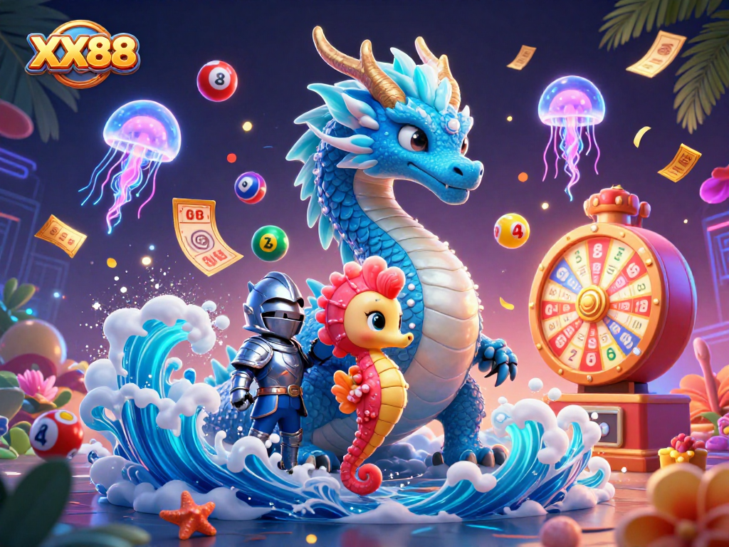 Experience vibrant gameplay with XX88’s dazzling casino elements and characters in a thrilling 3D scene.