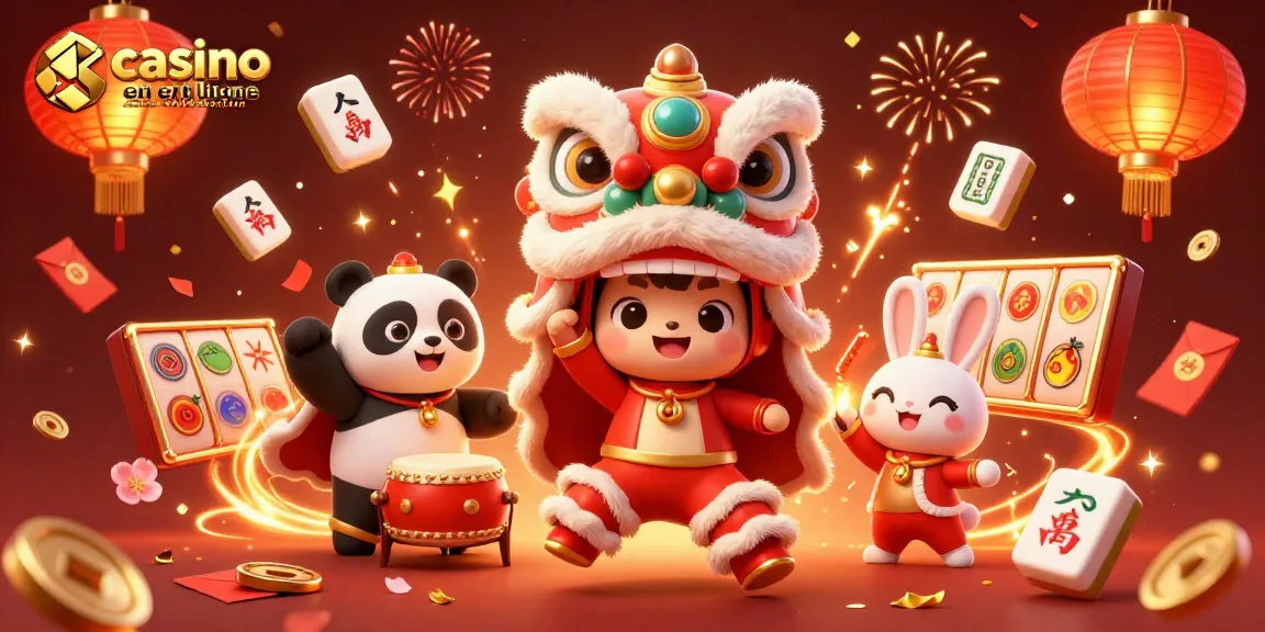 Jouez dans un casino en ligne sans vérification avec cette illustration festive et colorée.