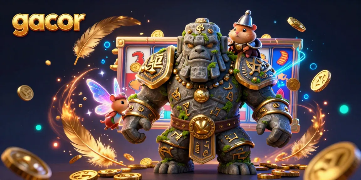 Spin to win with gacor slots bringing alive characters in a magical casino scene.