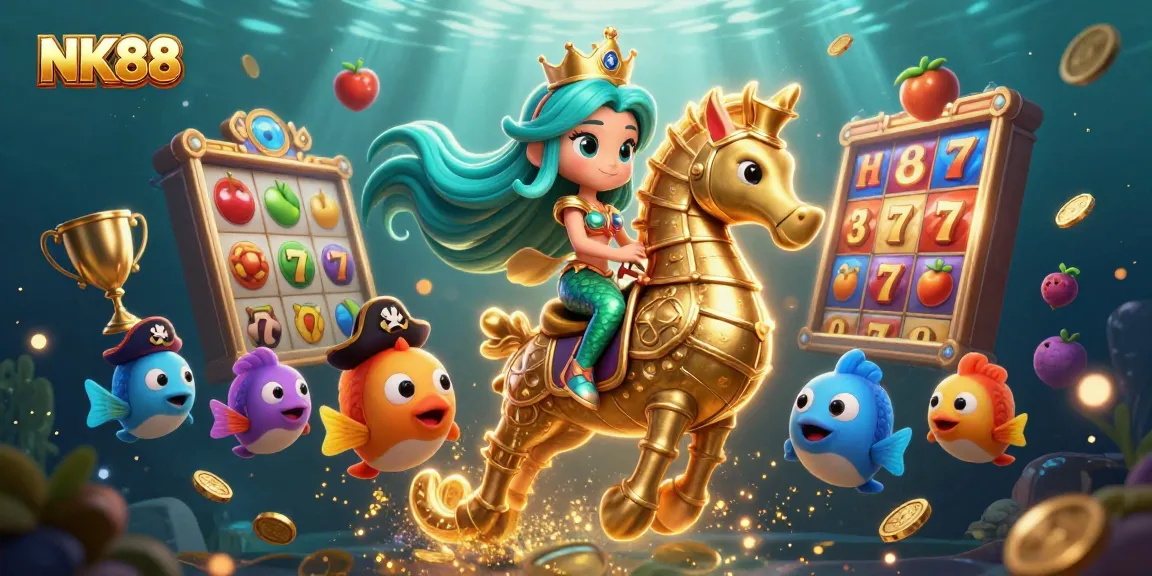 Experience the thrill of winning spins and jackpots at NK88 with vibrant slot graphics and enchanting characters.