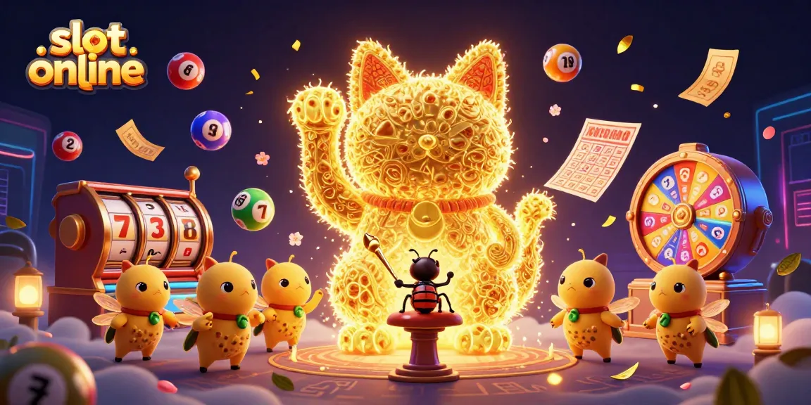 Spin the reels on exciting slot online games with a visually stunning 3D cat illustration.