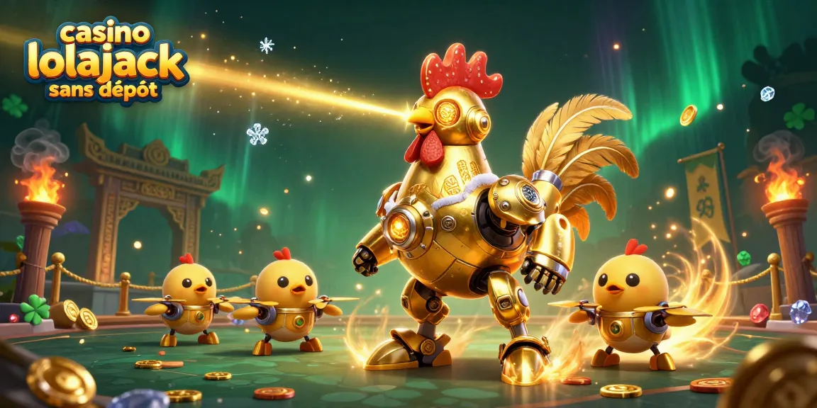 Experience the thrilling casino lolajack sans dépôt action with golden rooster robot and dynamic game elements.
