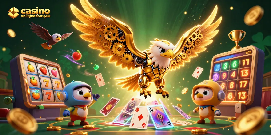 Plongez dans l'univers du casino en ligne français avec une illustration 3D captivante.
