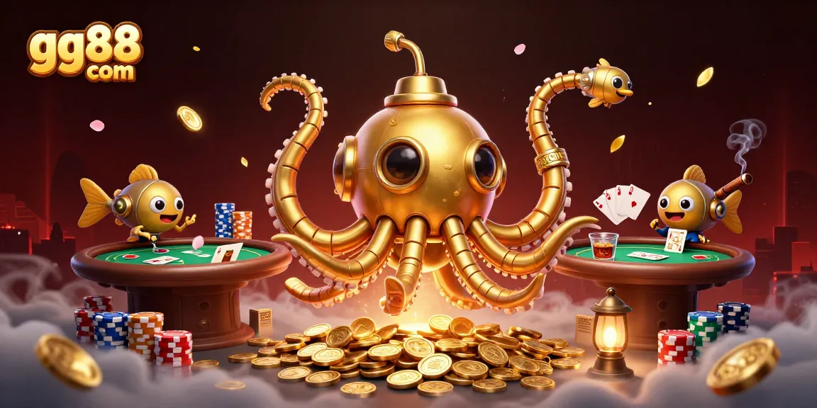 Experience exciting gameplay at gg88 com with a vibrant 3D casino scene showcasing unique elements.