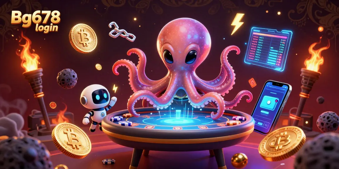 Experience winning strategies at Bg678 login with a fun 3D alien octopus poker scene.