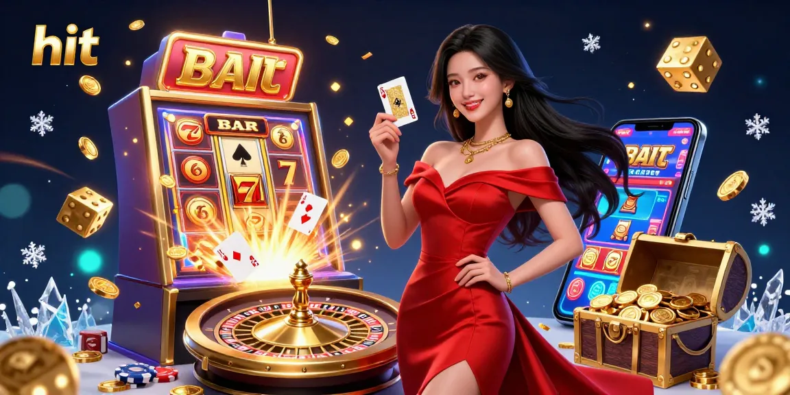 Experience the thrill of hit with a stunning online casino scene featuring vibrant games and fortune.