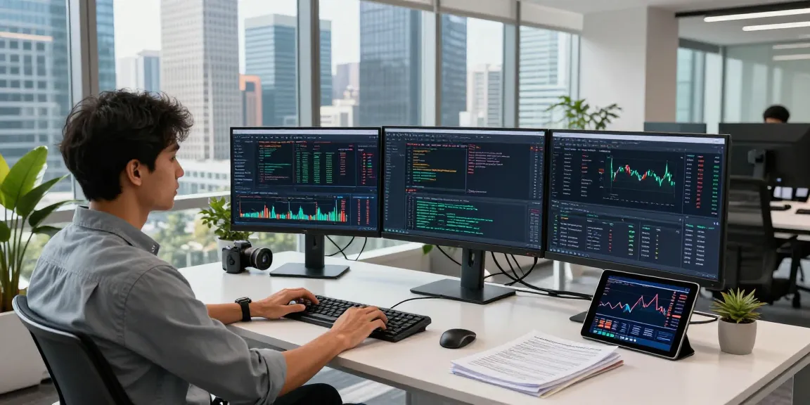 Real-time market analytics for India quant trading stock API in a modern fintech workspace.