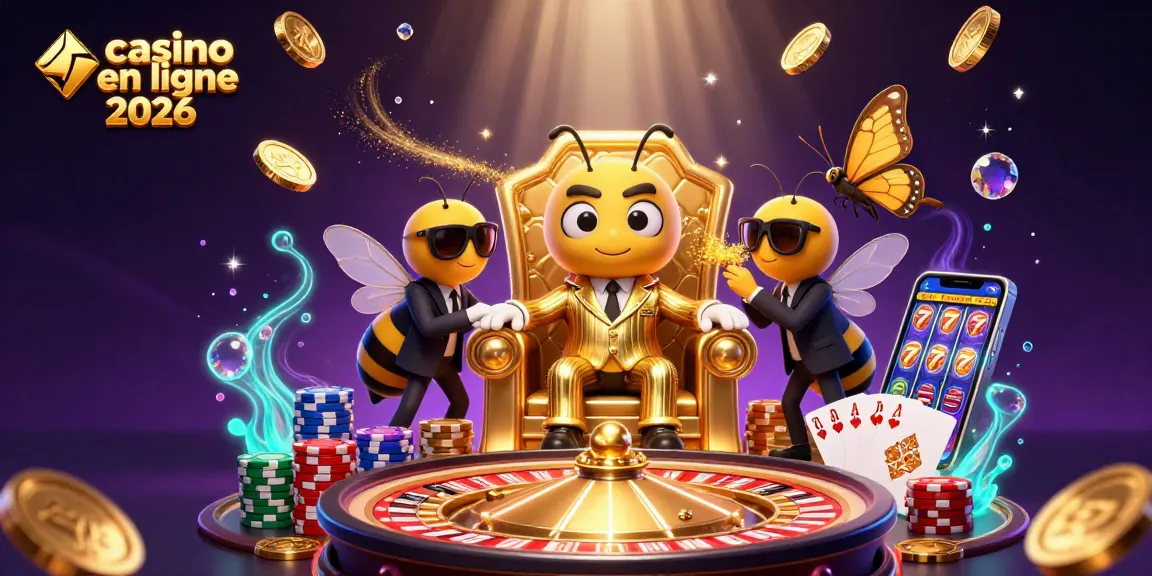 Animation 3D du casino en ligne 2026 avec des personnages colorés et des éléments de jeu captivants.