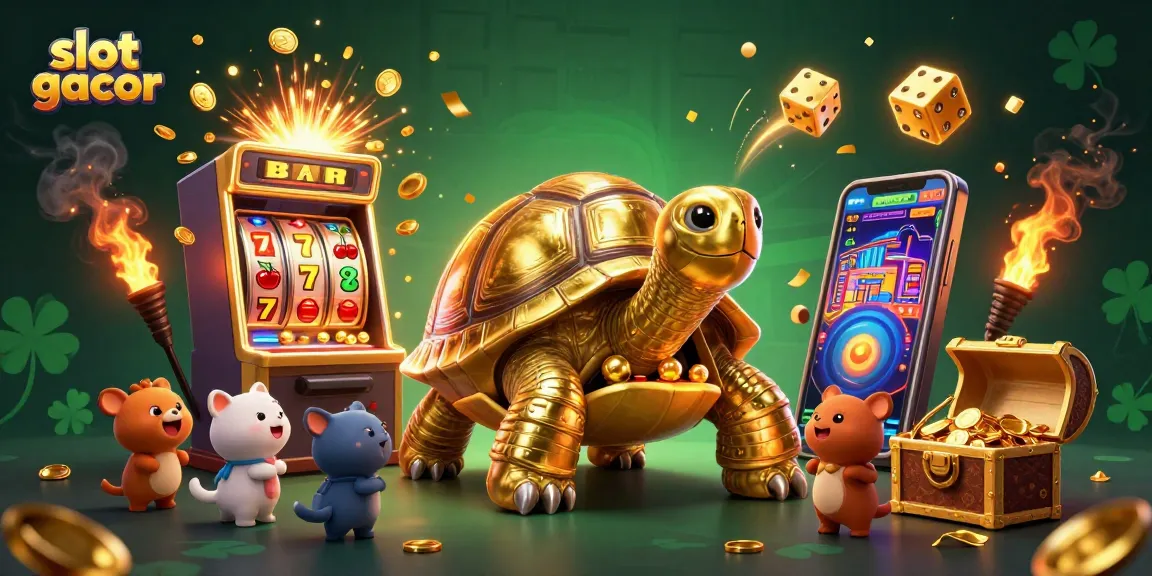 Experience the thrill of slot gacor as golden tortoises and animated symbols bring excitement to your game!