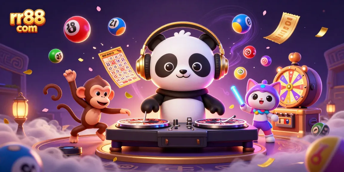Join the excitement at rr88 com with dynamic 3D characters celebrating casino wins amid vibrant gameplay elements.
