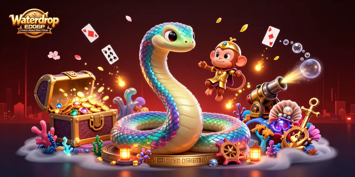 Waterdrop ED06P Electric Water Filter Pitcher illuminates a vibrant casino scene filled with gold coins and playful game elements.
