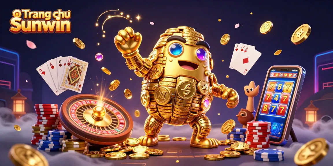 Engage with Trang chủ Sunwin at the vibrant online casino featuring golden golems and dynamic casino elements.