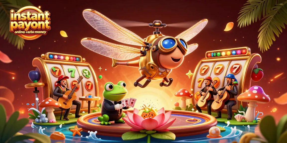 Experience instant payout online casino real money with vibrant 3D characters in a rich casino scene.