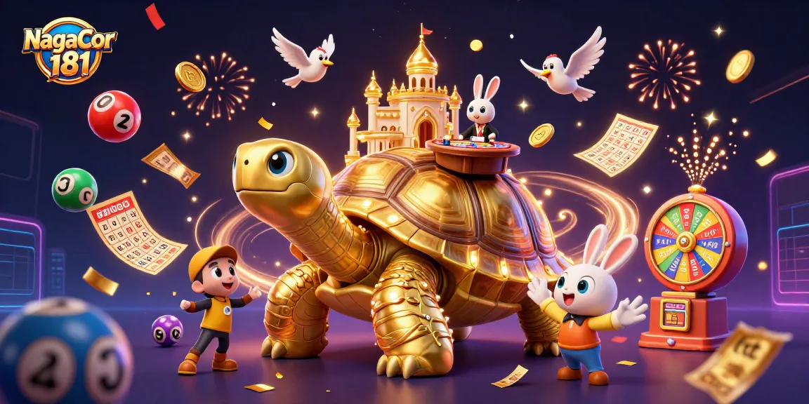 NagaCor 181 Casino scene featuring a golden tortoise casino and lively game elements for immersive play.
