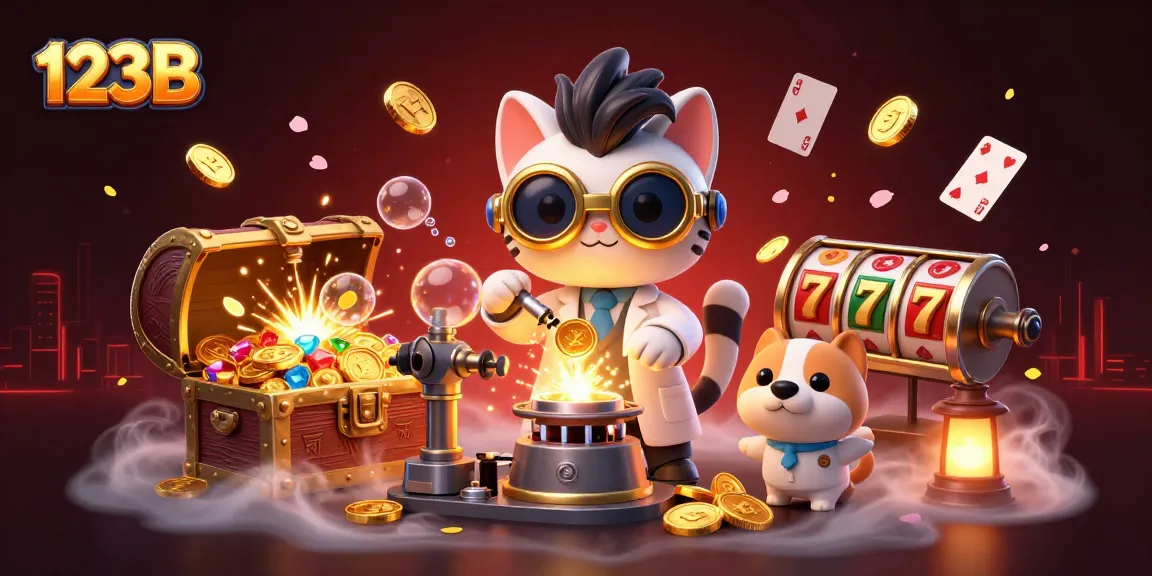 Experience winning moments at 123B as a mad scientist cat creates gold coins amidst explosive treasures.