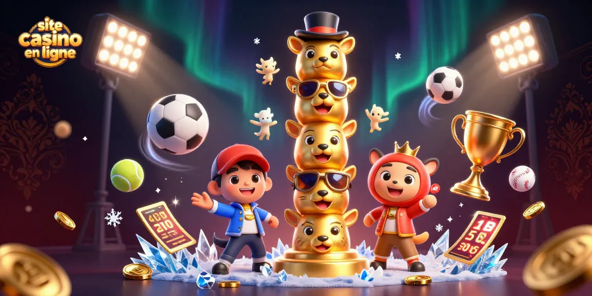 Découvrez les jeux sur le site casino en ligne avec un totem en or et des éléments de sport